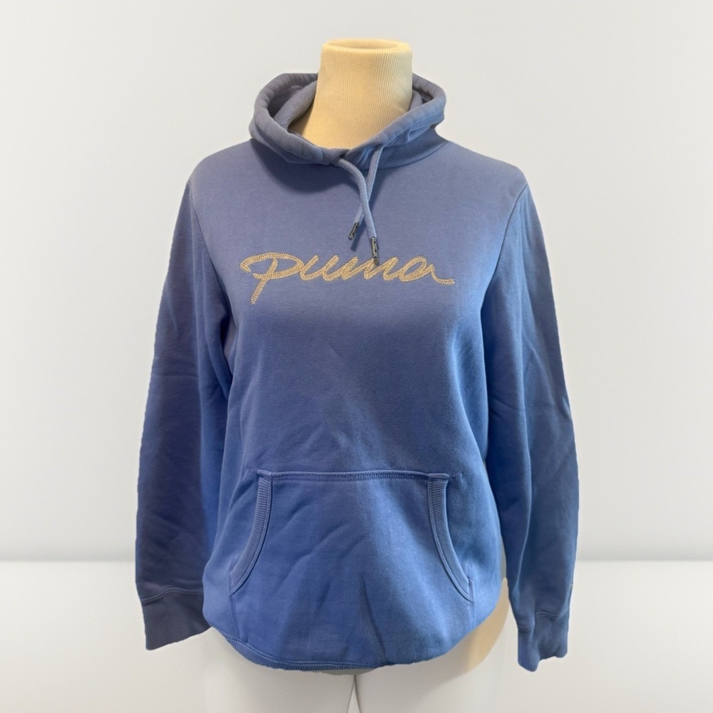 PUMA Hoodie Sweatshirt Sweater Youth Girls Size Large Pullover Purple